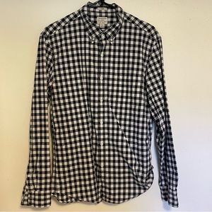 J Crew Men’s Slim fit gingham button down shirt